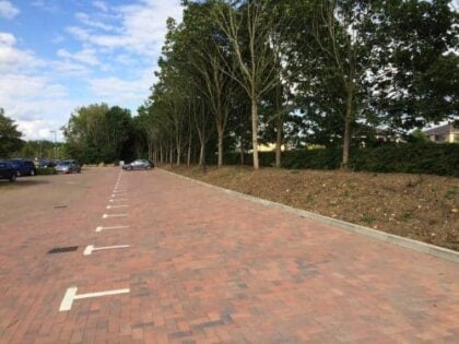 West Point car park block paved area